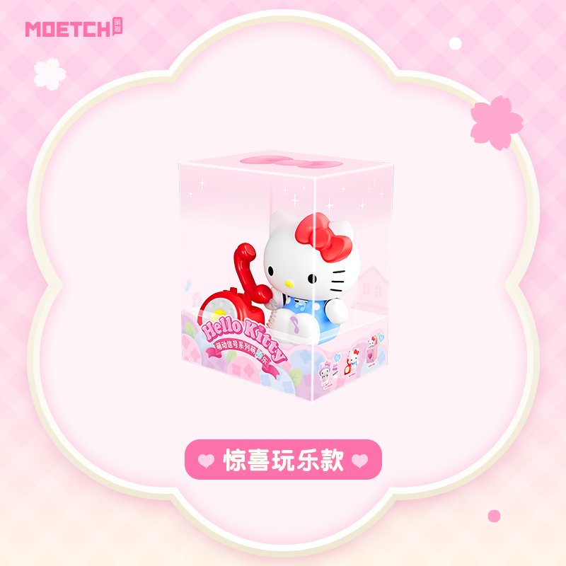 صندوق مويتش سانريو هالو كيتي لوفلي سيجنال سيريز، شخصيات قابلة للتجميع تعمل باللف، 6 تصاميم للتجميع، لعبة مفاجئة عشوائية لهواة الجمع، للأعمار من 15 عامًا فما فوق، مقتنيات وشخصيات