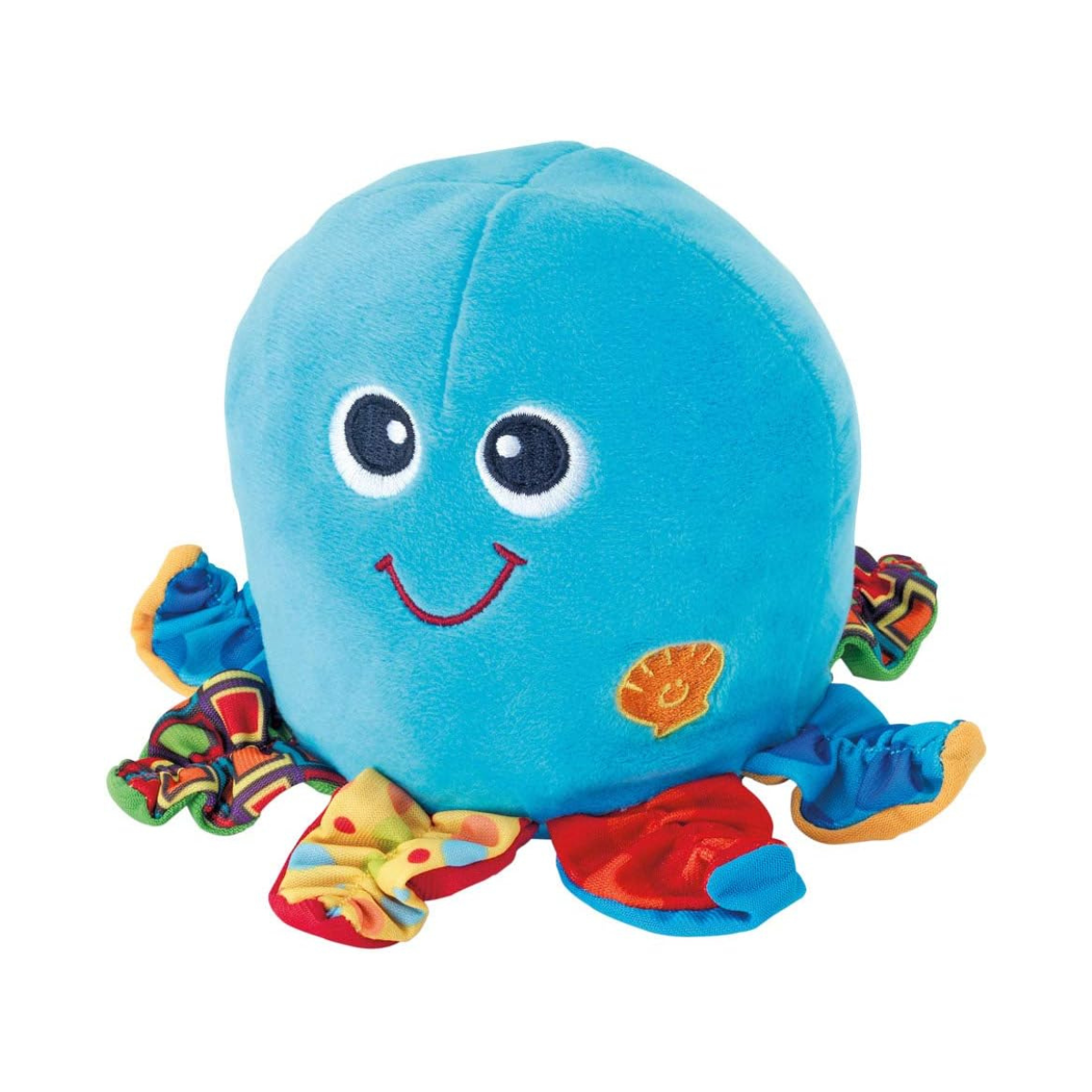 Winfun Electronic Vibration Octopus Toy Blue, Calming Soft Plush Baby Toy with Gentle Vibration, Sensory Development for Infants and Toddlers 3+ Months