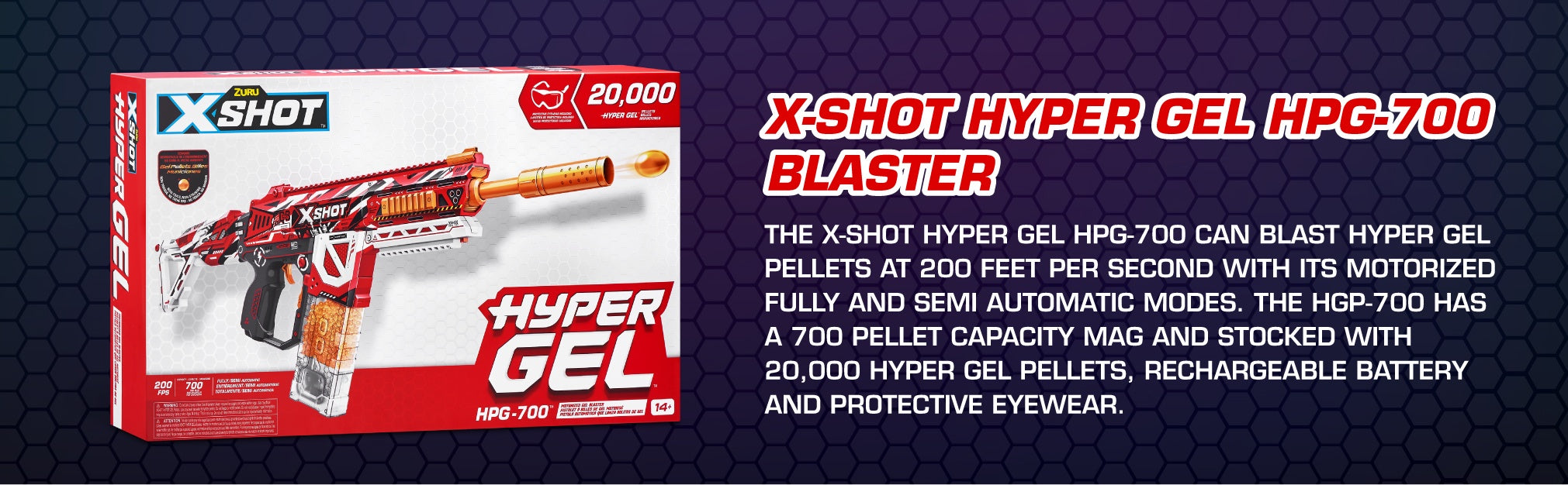 X Shot Hyper Gel Blaster Large with 20000 Gellets, Toy for Boys, Age 14+