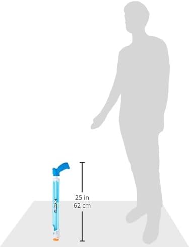 مسدس مياه XSHOT كبير الأنبوب، مسدس مياه عالي السعة 720 مل، مضخة سهلة التعبئة، مسدس مياه طويل المدى 29 قدمًا، لعبة صيفية خارجية، ملحق قتال مائي للأطفال