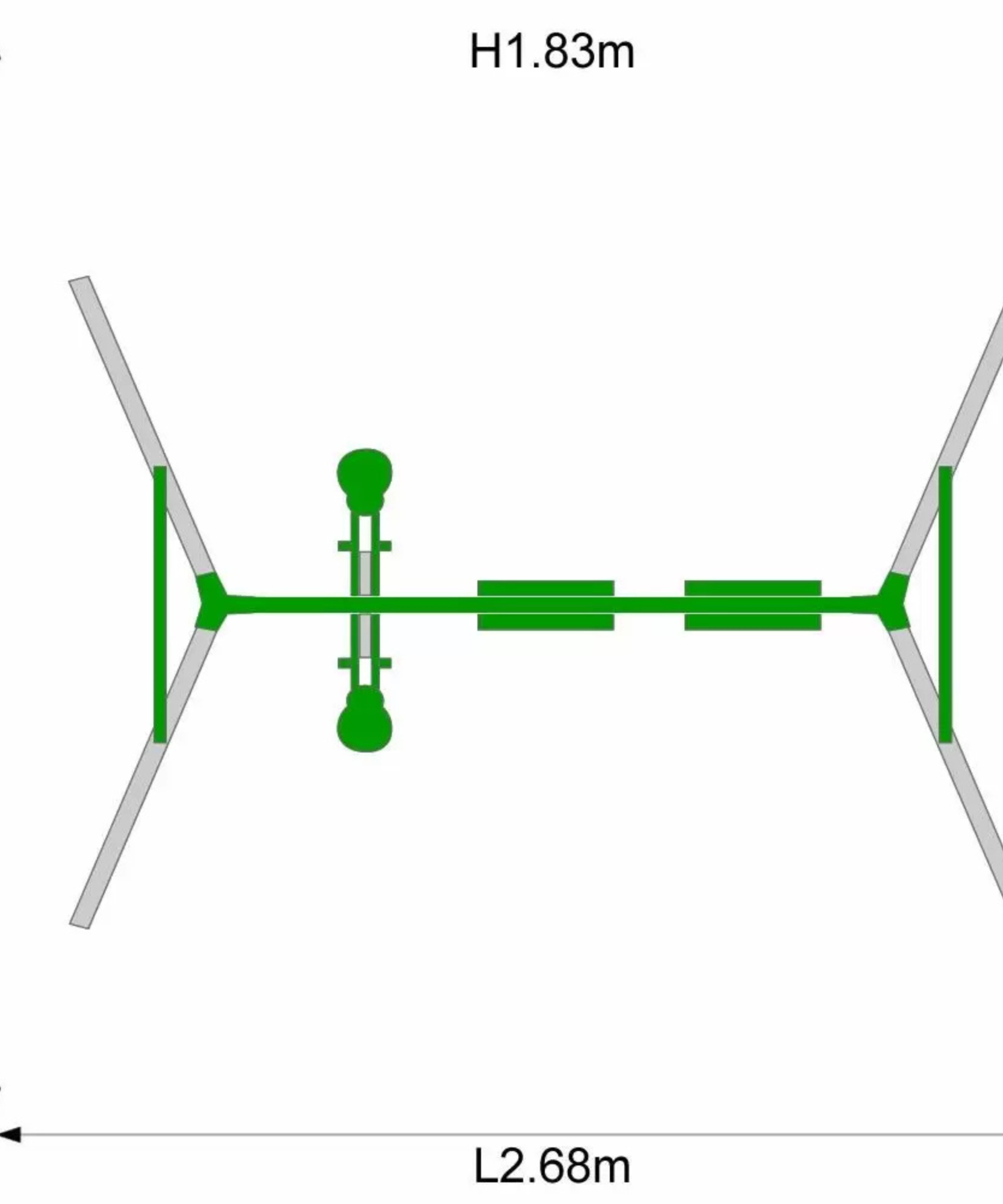 أرجوحة مزدوجة من Plum Jupiter مع مجموعة منزلق، سهلة التجميع بإطار معدني قوي مع أقصى وزن 50 كجم لكل أرجوحة، لعبة خارجية مناسبة للأطفال من سن 3 سنوات فما فوق