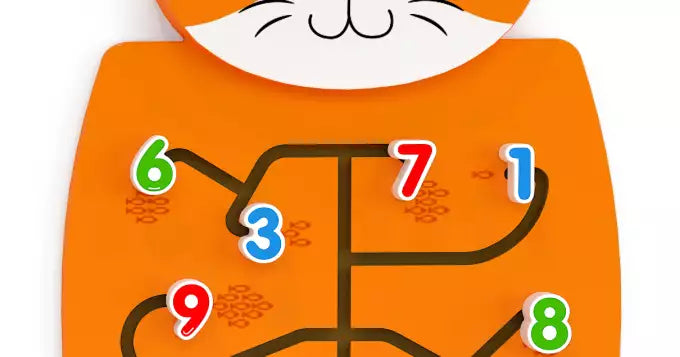 VIGA Matching Numbers Wall Toy, Montessori Educational Number Recognition Panel, Develops Logic, Fine Motor & Counting Skills, Eco-Friendly & Non-Toxic, for Boys & Girls Ages 18M+