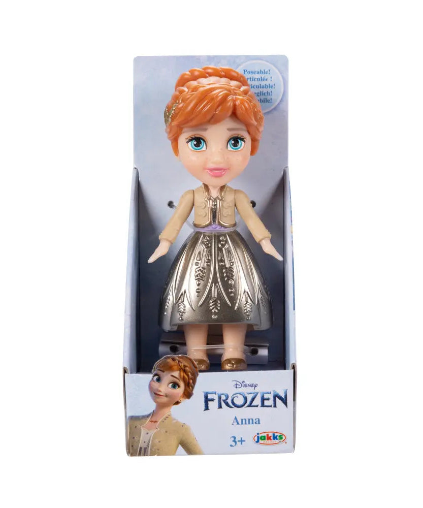 دمى ديزني برنسيس وفروزن الصغيرة للأطفال الصغار مقاس 3 بوصات قابلة للتجميع، تتضمن موانا، بيل، مولان، تيانا، إلسا، كريستوف، سفين، أولاف، والمزيد - لعبة تظاهرية للبنات من سن 3 سنوات فما فوق