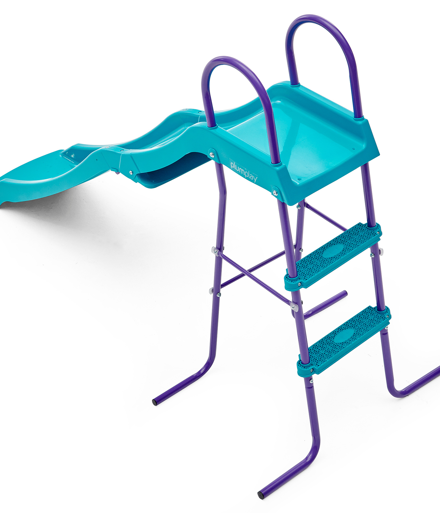 منزلق مستقل بلام هاوميا بطول 6 أقدام مع سلم، سهل التجميع بإطار معدني قوي مع أقصى وزن 50 كجم، منزلق حديقة خارجي مناسب للأولاد والبنات من سن 3 سنوات فما فوق، أزرق