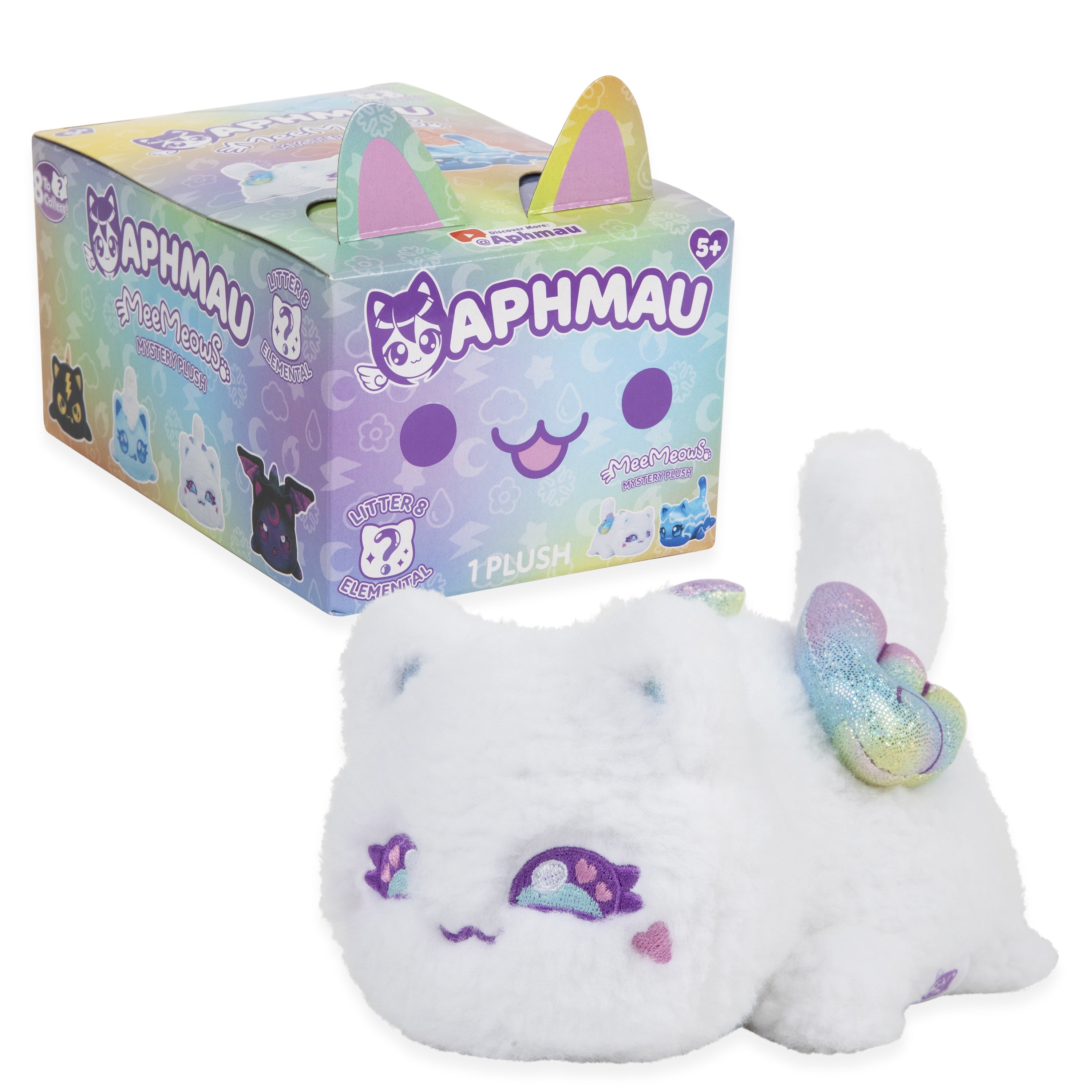 Aphmau Mystery MeeMeow Plush Elemental, Collectible Toy for Kids, Age 5+