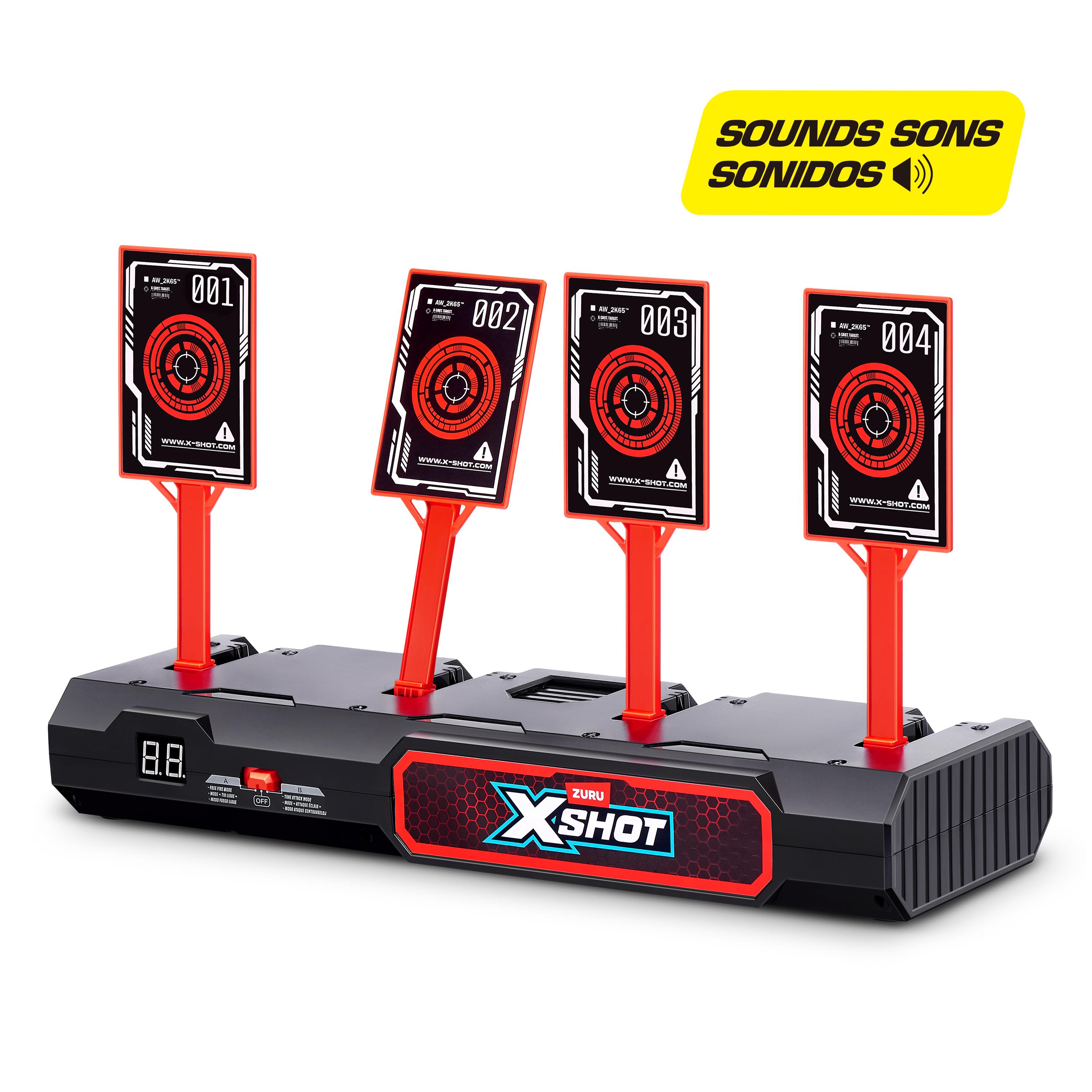 X-Shot Excel Interactive Electronic Target S1 with Auto Reset, Dynamic Sound Effects, Portable Indoor and Outdoor Dart Blaster Toy Game for Kids Age 8 and Up