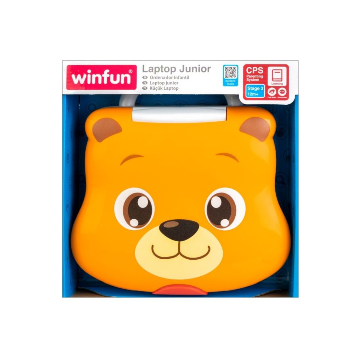 Winfun Junior Bear Laptop Interactive Toy Educational Learning Laptop for Kids 12M+ Yellow
