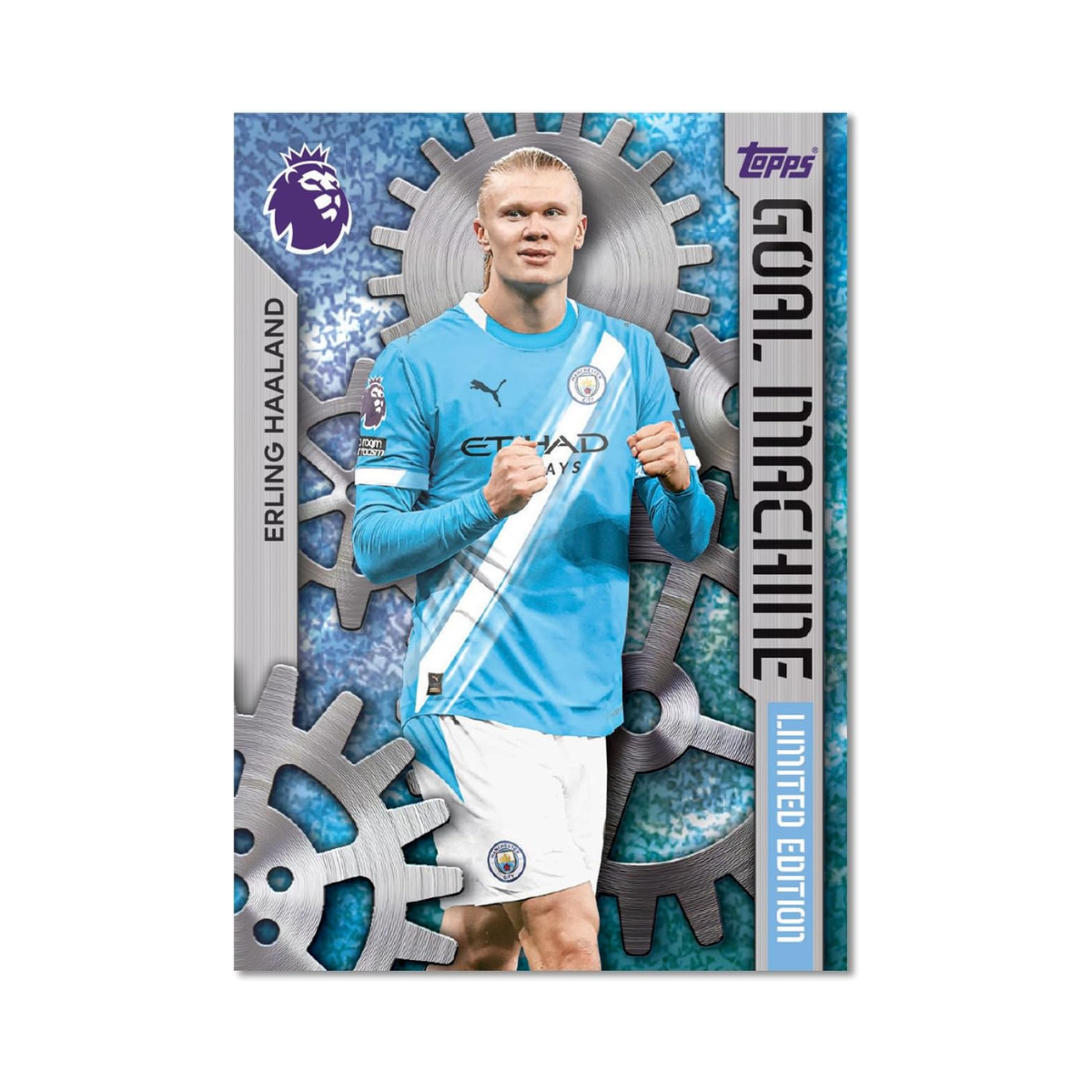 Topps Premier League 2025 2026 Football Trading Cards Mega Tin Goal Machines Edition, Includes 40 Cards and 3 Exclusive Limited Edition Cards, Official Premier League Collectibles