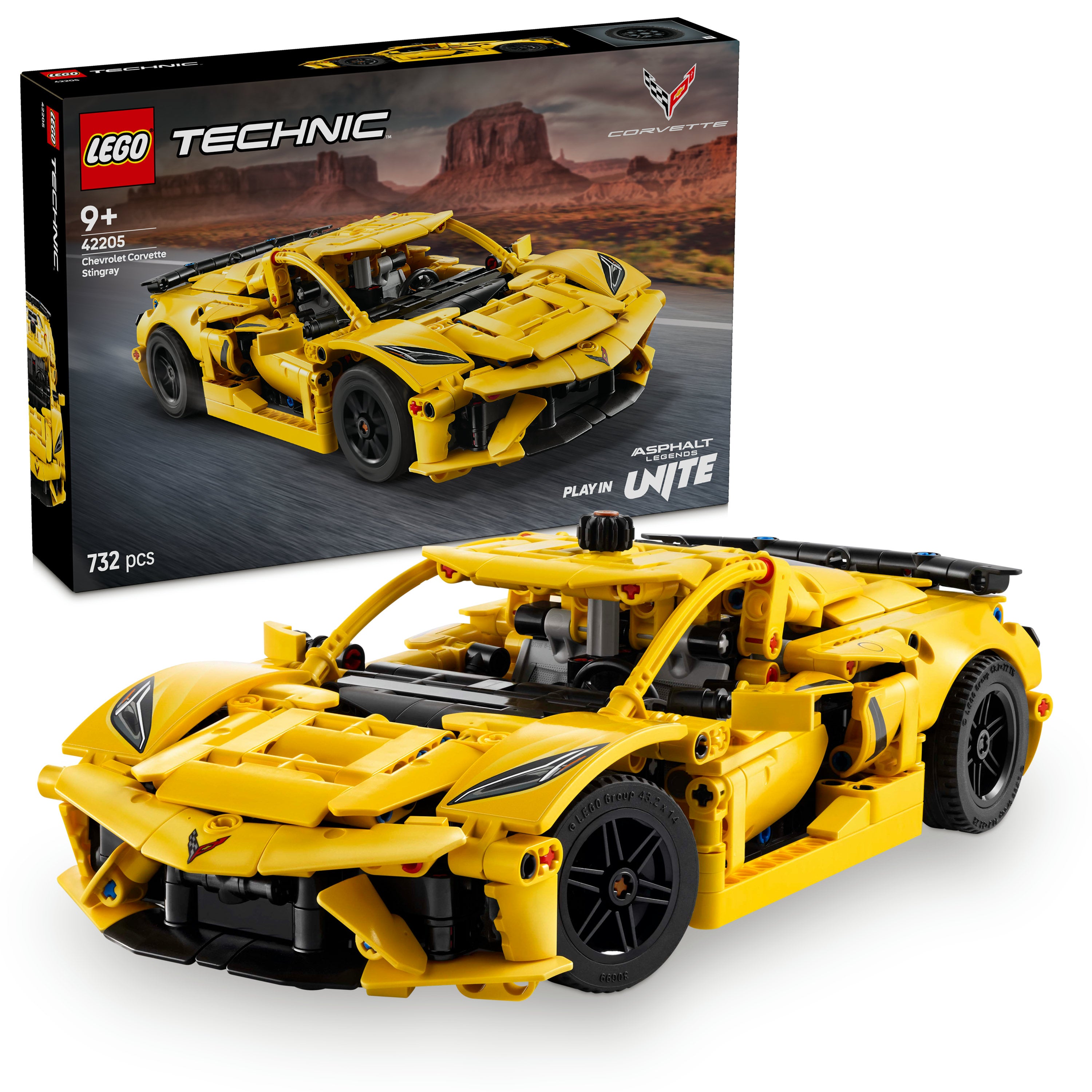 LEGO Technic 42205 Chevrolet Corvette Stingray V29 for Boys 9+ Detailed Sports Car Building Toy