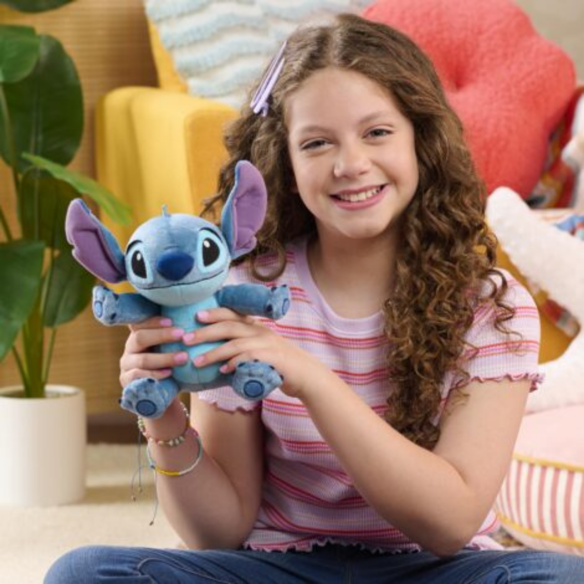 لعبة ديزني ليلو وستيتش المحشوة برائحة الغرزة مقاس 6 بوصات (15 سم) مع إصدار صوتي، ناعمة ومحبوبة، لعبة أطفال مرخصة رسميًا من جاست بلاي، للأولاد والبنات، من عمر سنتين فما فوق