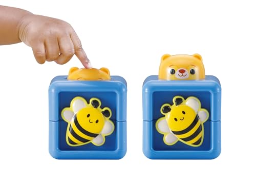 VTech Baby Pop-a-Block Truck, Interactive Learning Toy, Sensory Toy, Develops Motor Skills, Teaches Numbers, Shapes and Textures, Suitable for Ages 6, 9, 12 Months Plus, English Version