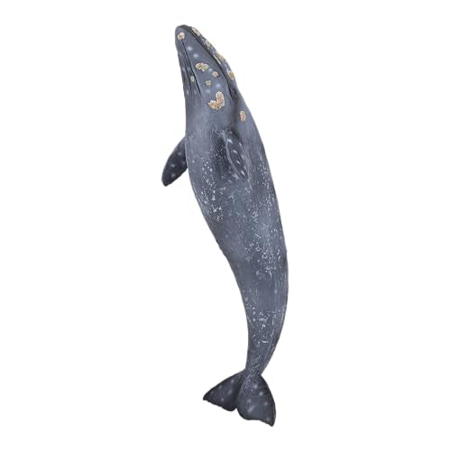 MOJO Large Grey Whale Realistic International Wildlife Toy Replica Hand Painted Figurine