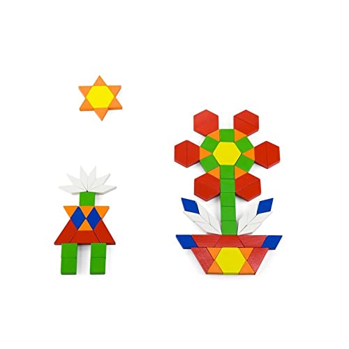 Viga Toys - 250 Wood Pattern Blocks