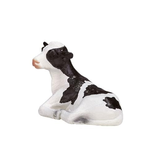 MOJO Holstein Calf lying down Farm Animal Model Toy Figure