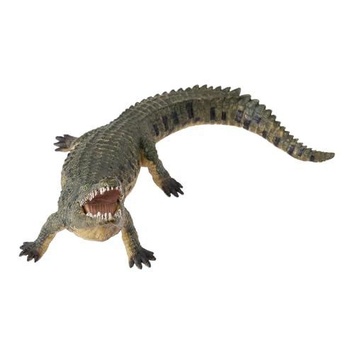 MOJO Crocodile Toy Figure with Moving Jaw, Hand-Painted Wildlife Collectible, Realistic PVC Model, Ages 3+