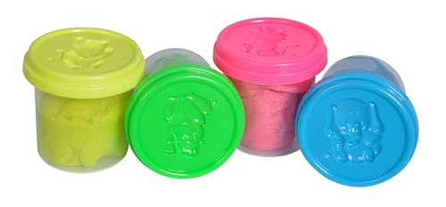 Simba Art & Fun Glitter Putty, 4 Colors, 4 x 140g Tins, Creative Soft Clay for Kids, Ages 3+