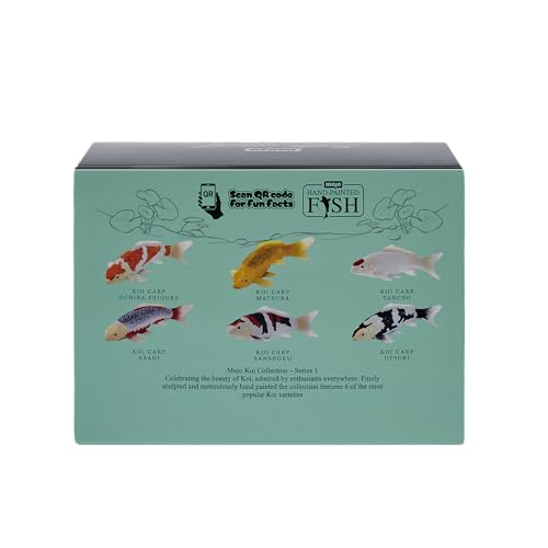 MOJO Hand-Painted Koi Carp Asagi Fish Figurine, Japanese Style Decorative Model, Collector Series 1