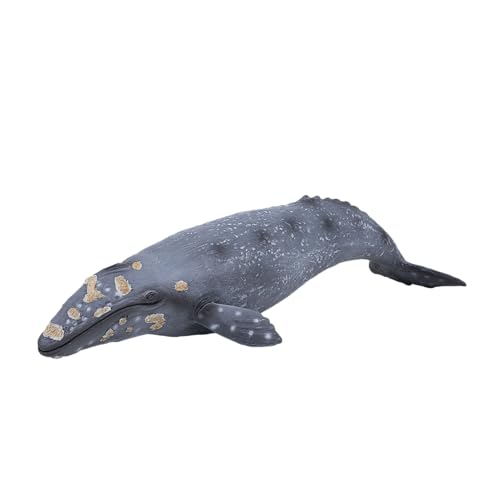 MOJO Large Grey Whale Realistic International Wildlife Toy Replica Hand Painted Figurine