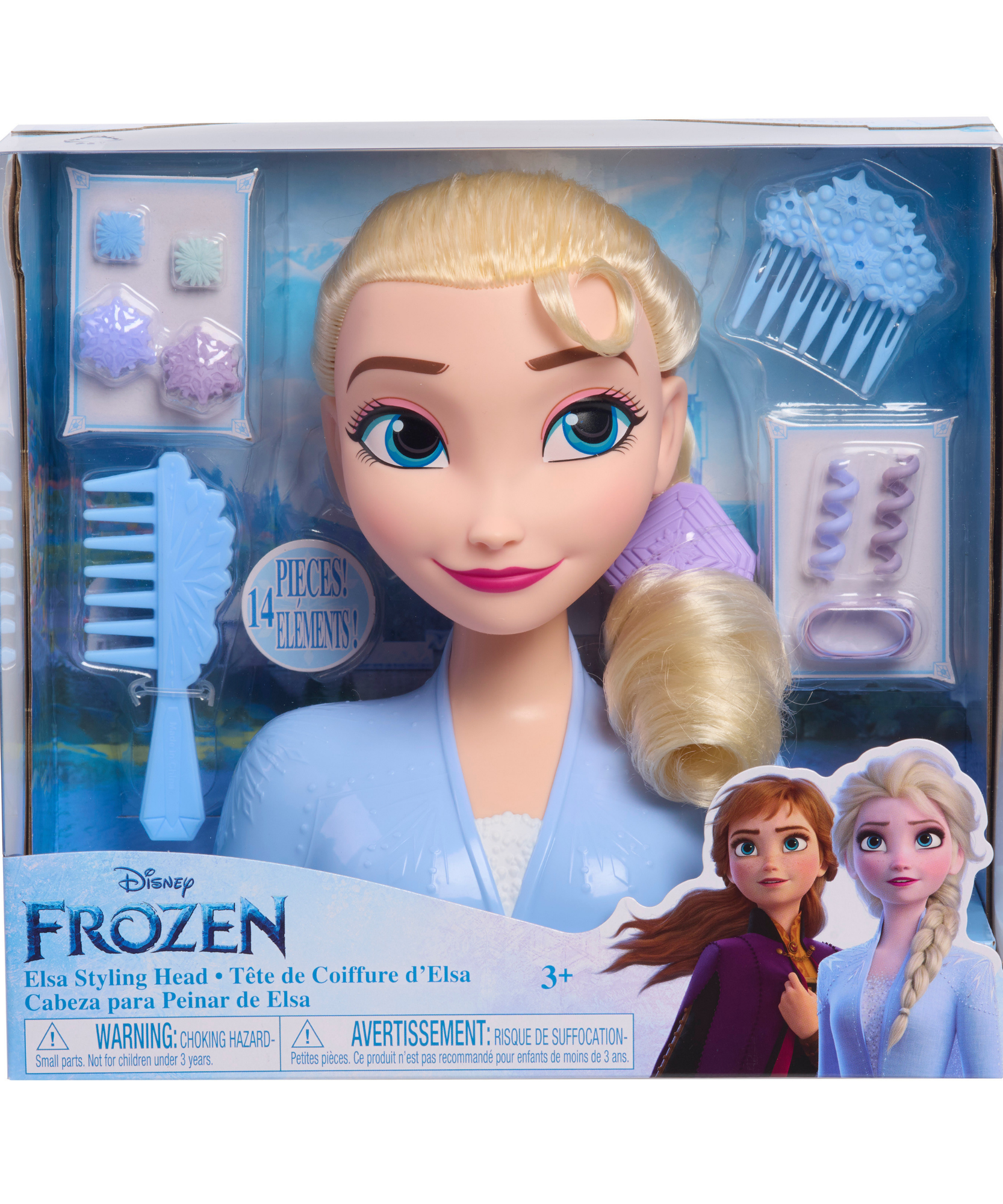 مجموعة لعب تظاهرية بشعر أشقر من ديزني برنسيس، مكونة من 14 قطعة مع ملحقات، تتميز بشخصية إلسا، بطول 8 بوصات، لعبة لعب أدوار مرخصة رسميًا للأطفال من سن 3 سنوات فما فوق من جاست بلاي