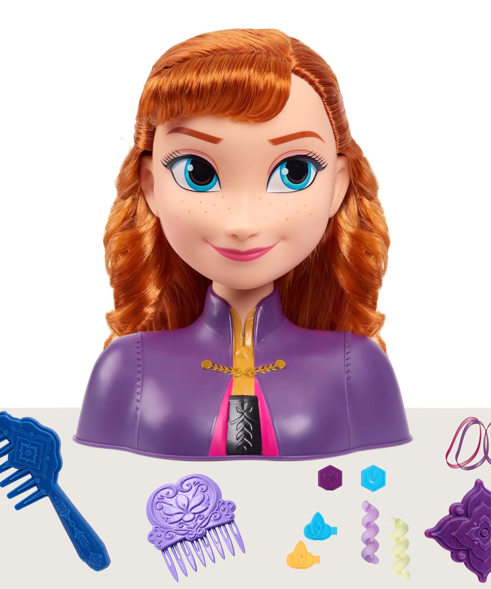 مجموعة لعب تظاهرية بشعر أحمر من ديزني برنسيس، مكونة من 14 قطعة مع ملحقات، تتضمن آنا، مقاس 8 بوصات، لعبة لعب أدوار مرخصة رسميًا للأطفال من سن 3 سنوات فما فوق من جاست بلاي