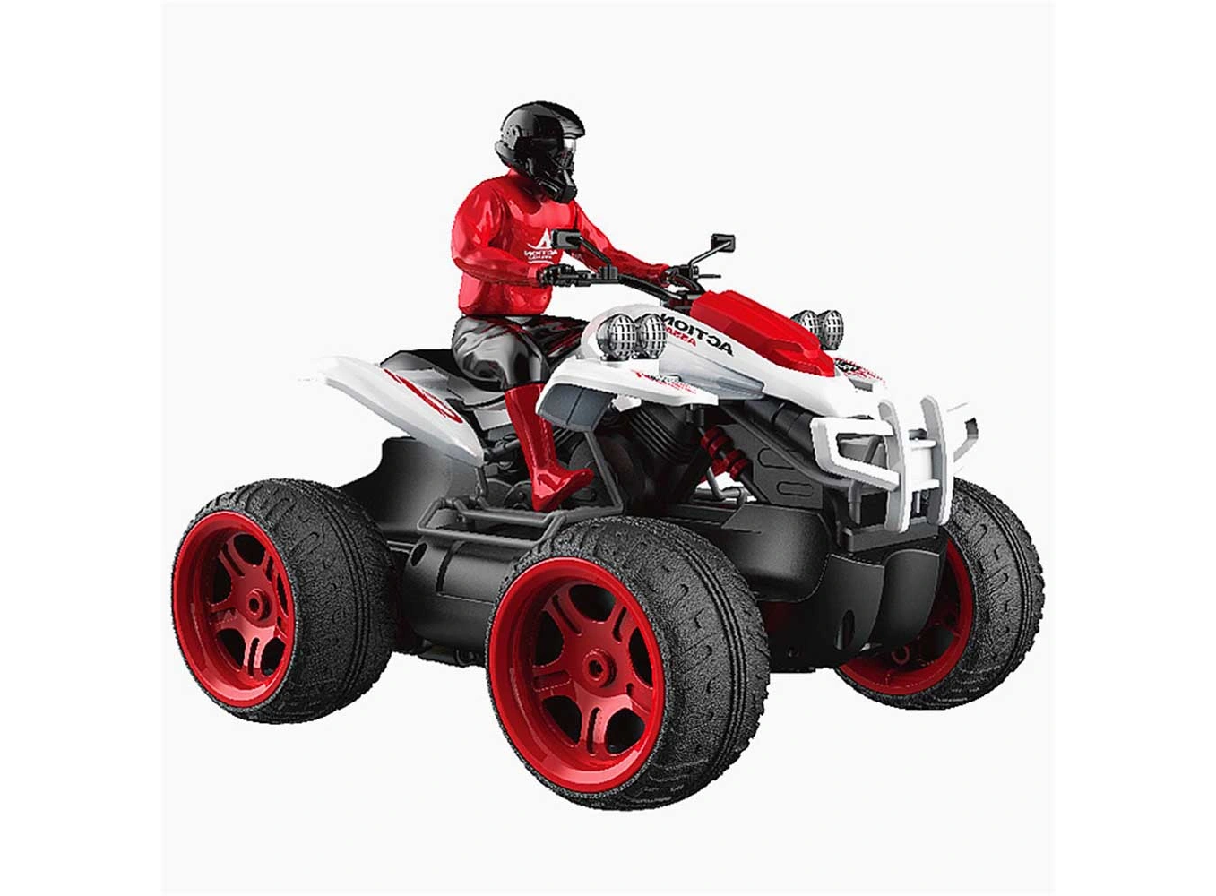Crazon 1:16 Smoking Quad Bike RC, 4WD Stunt Motorcycle with Lights Smoke 20kmh Speed 25m Range for Kids Boys