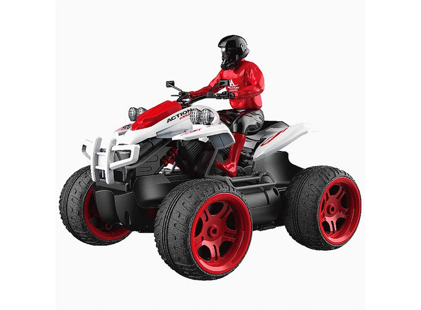 Crazon 1:16 Smoking Quad Bike RC, 4WD Stunt Motorcycle with Lights Smoke 20kmh Speed 25m Range for Kids Boys