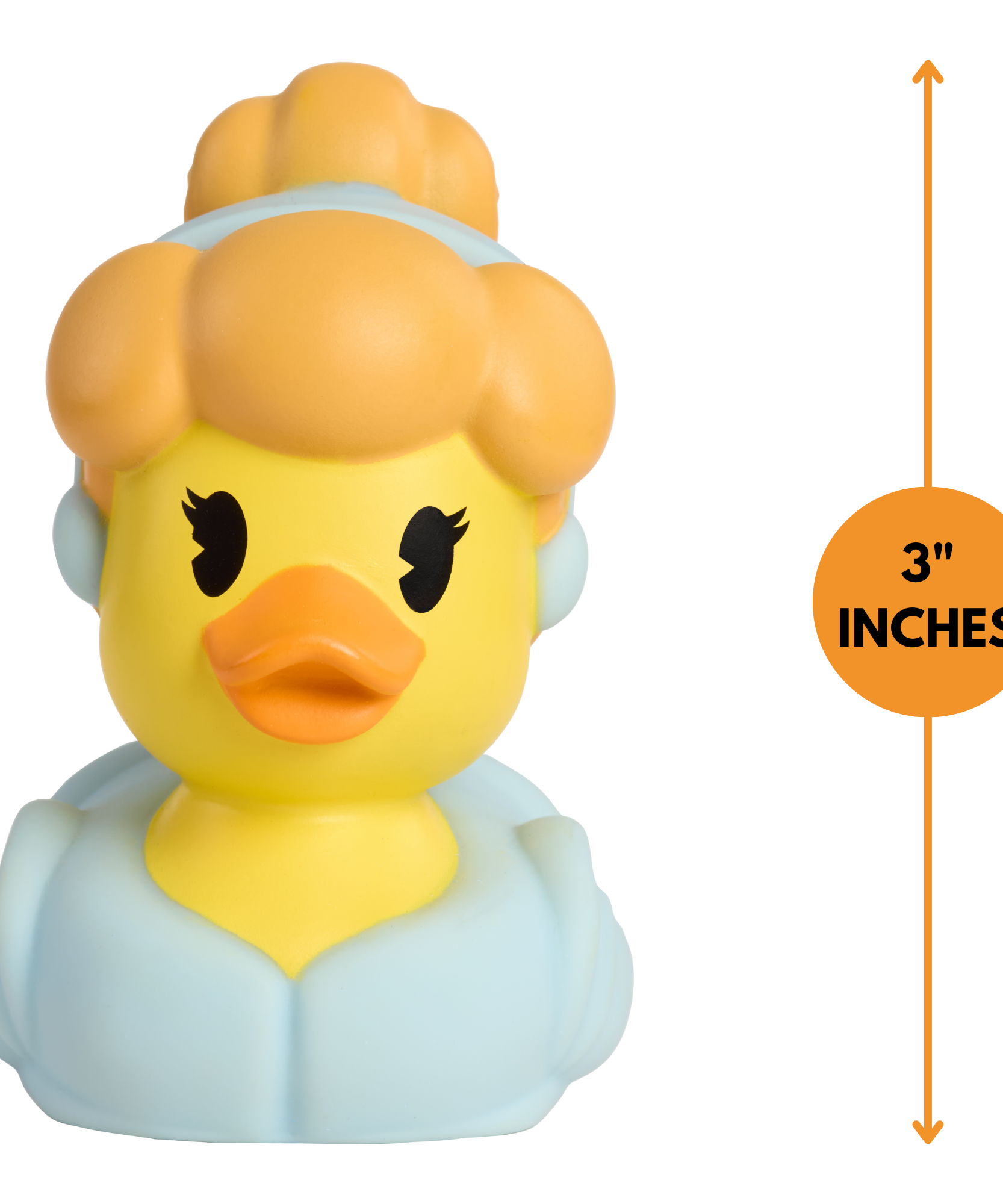 لعبة البطة المطاطية العائمة سندريلا من ديزني دكالوز مقاس 3 بوصات، تمثال بطة قابل للتجميع، لعبة حمام مرخصة رسميًا مناسبة للأولاد والبنات من عمر سنتين فما فوق