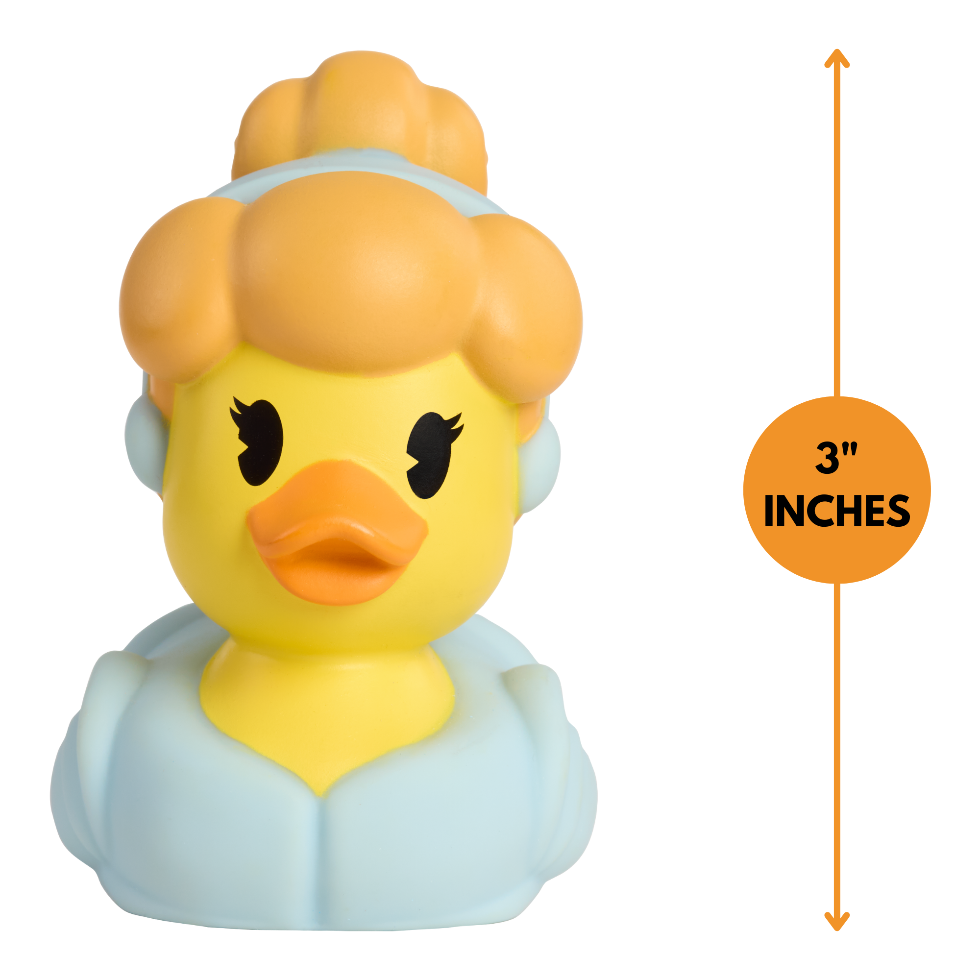 لعبة البطة المطاطية العائمة سندريلا من ديزني دكالوز مقاس 3 بوصات، تمثال بطة قابل للتجميع، لعبة حمام مرخصة رسميًا مناسبة للأولاد والبنات من عمر سنتين فما فوق