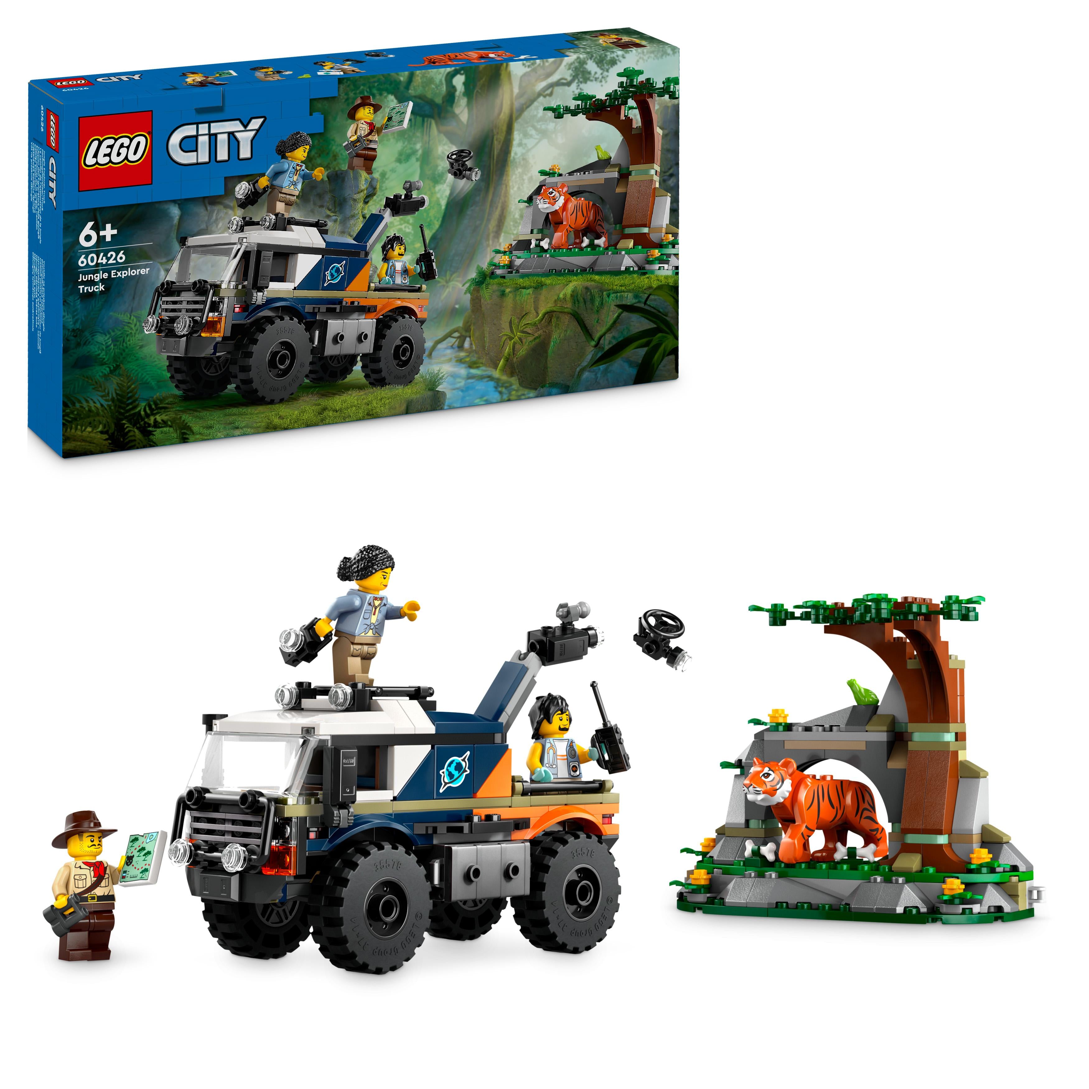 LEGO City 60426 Jungle Explorer Off-Road Truck Adventuring Set for Kids 6+
