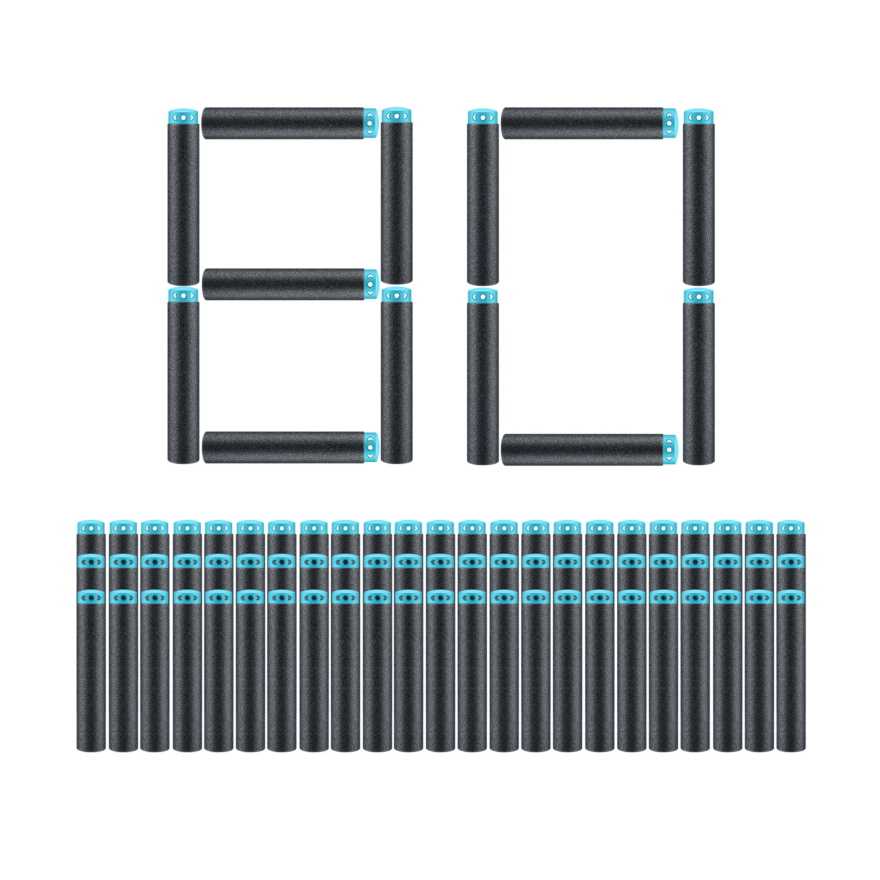 X Shot Excel Refill Darts 80 pcs, Foam Darts Pack for Boys, Age 8+