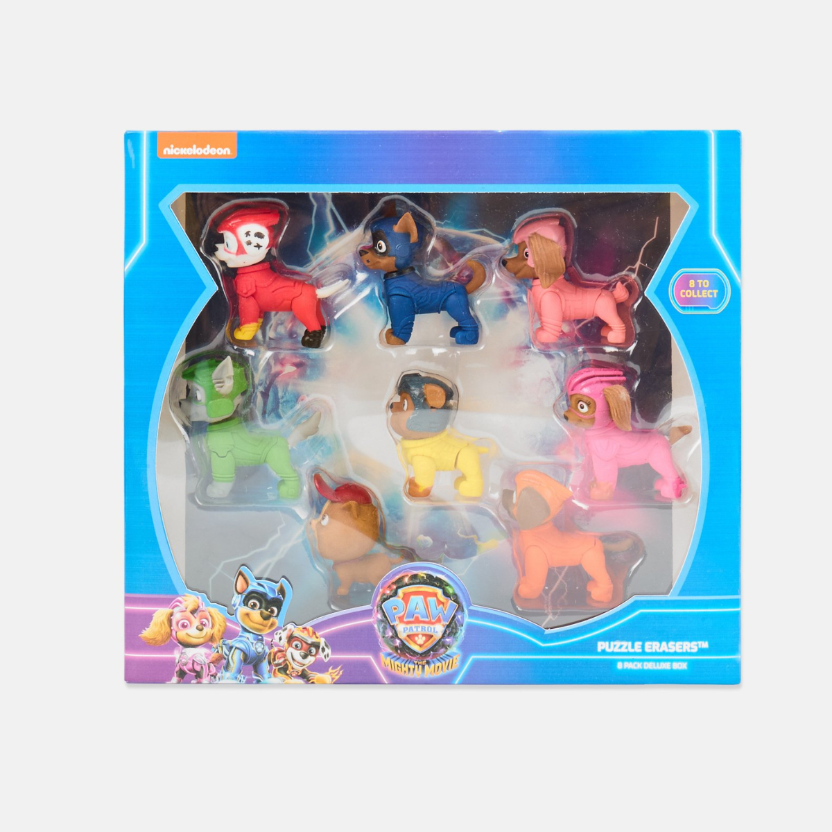 Paw Patrol The Mighty Movie 3D Puzzle Erasers, Surprise Collectible Figures for Kids, 1pk / 3pk / 8pk, PAW Patrol Pup Toys for Boys & Girls, School, Travel, Party Favors