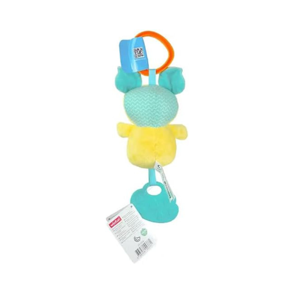 Winfun Chime and Teething Lil’ Puppy Baby Toy, Soft Hanging Rattle and Teether for Crib Stroller Car Seat, Soothes Teething and Encourages Sensory Development, 0+ Months