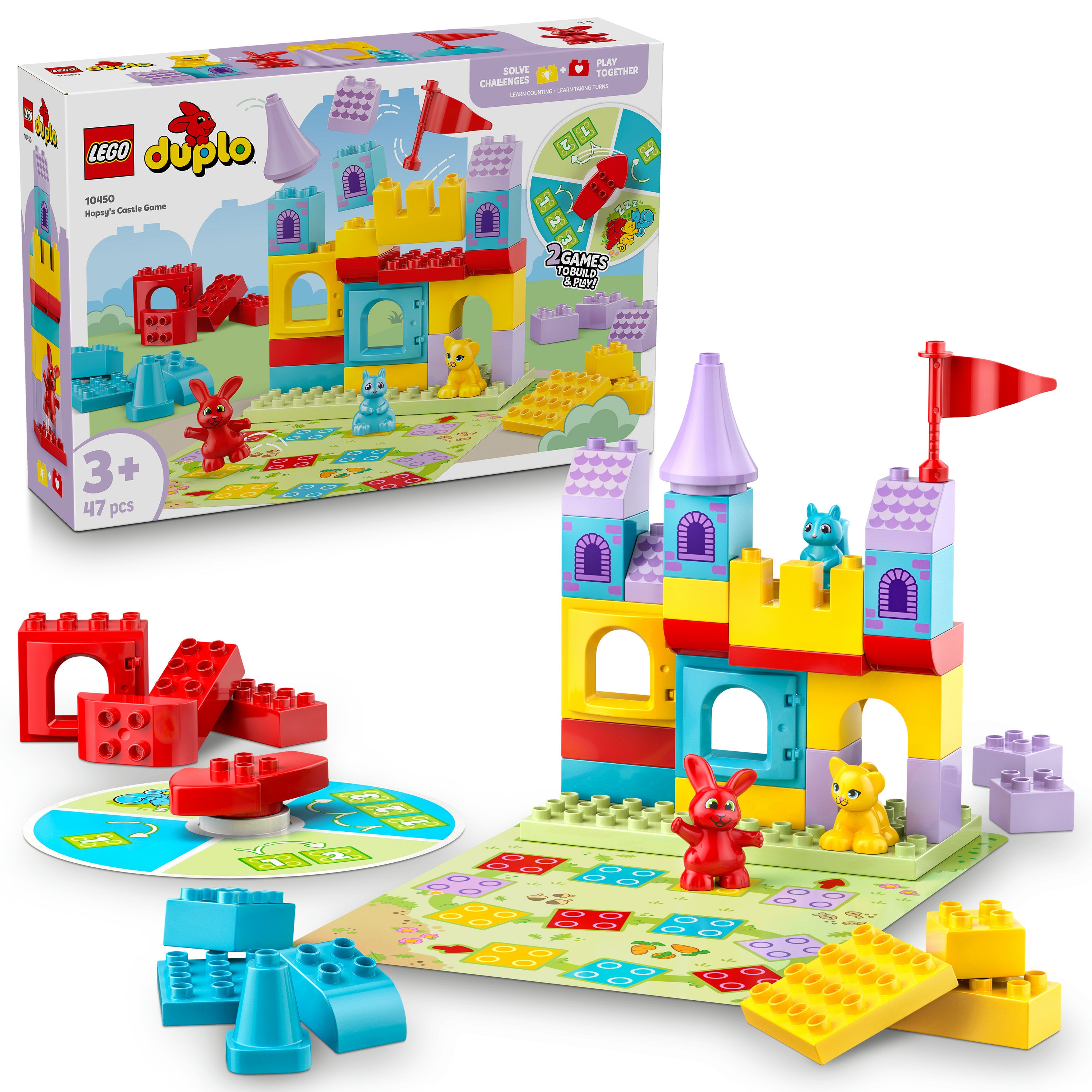 LEGO Duplo 10450 Hopsys Castle Game V29 for Unisex 3+ Interactive Castle Adventure Early Learning Building Set