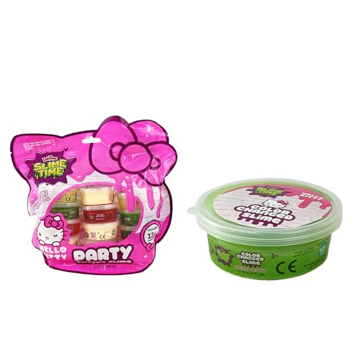 SlimeTime Hello Kitty Party Glitter 414g, Slime for Girls and Boys,Stress Relief Toy for Kids, Education,School,Party Favor,Gift for Birthday & Christmas, Soft Putty Slime For Kids