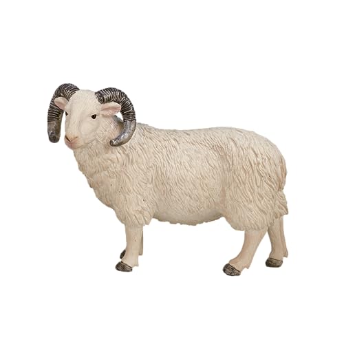 MOJO Farm Animal Collection Ram Sheep Figurine Hand-Painted Realistic Educational Toy for Kids and Collectors Ages 3 and Up