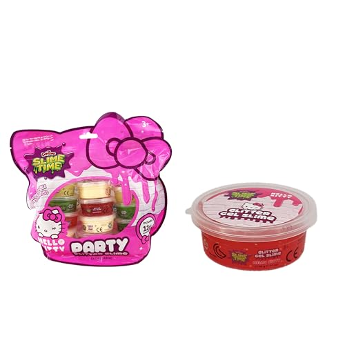 SlimeTime Hello Kitty Party Glitter 414g, Slime for Girls and Boys,Stress Relief Toy for Kids, Education,School,Party Favor,Gift for Birthday & Christmas, Soft Putty Slime For Kids