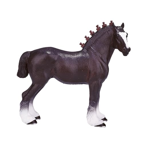 MOJO Shire Horse Realistic Equestrian Horse Club Hand Painted Toy Figurine