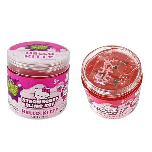 SlimeTime Hello Kitty Single Can 212g, Slime for Girls and Boys,Stress Relief Toy for Kids, Education,School,Party Favor,Gift for Birthday & Christmas, Soft Putty Slime For Kids