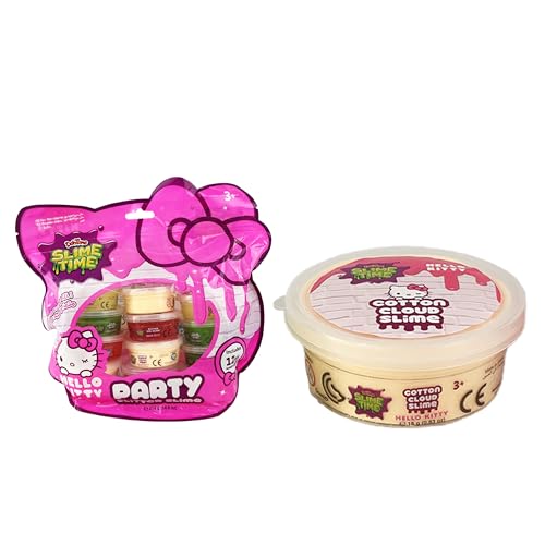 SlimeTime Hello Kitty Party Glitter 414g, Slime for Girls and Boys,Stress Relief Toy for Kids, Education,School,Party Favor,Gift for Birthday & Christmas, Soft Putty Slime For Kids
