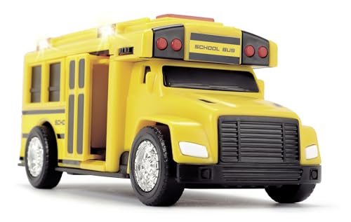 Dickie Toys Action Series School Bus with Lights and Sounds Free Wheel Toy Vehicle for Boys and Girls Ages 3 Years and Up