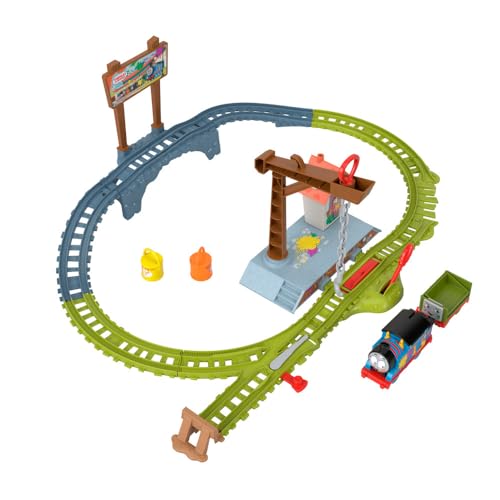 Thomas & Friends Paint Delivery Motorized Train and Track Set for Preschool Kids