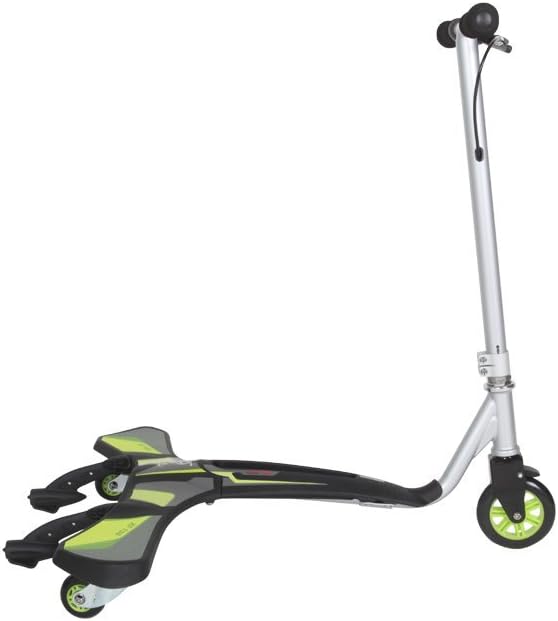 سكوتر JD Bug Cool Carver ثلاثي العجلات، هيكل معدني قابل للطي، عجلة أمامية من البولي يوريثان مقاس 5 بوصات، عجلات خلفية دوارة مقاس 3 بوصات، سعة تحميل 65 كجم، مناسب للأعمار من 5 سنوات فما فوق، سكوتر