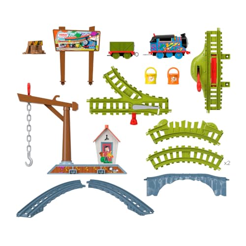 Thomas & Friends Paint Delivery Motorized Train and Track Set for Preschool Kids