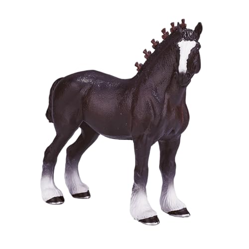 MOJO Shire Horse Realistic Equestrian Horse Club Hand Painted Toy Figurine