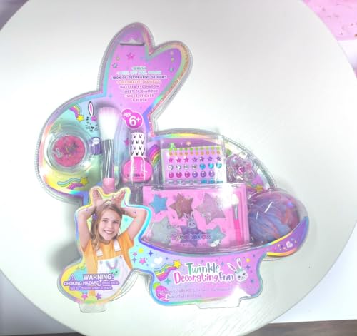 Pecoware Twinkle Decorating Fun, Creative Play Set, Safe Fashion and Beauty Activity, 100g, Ages 3+