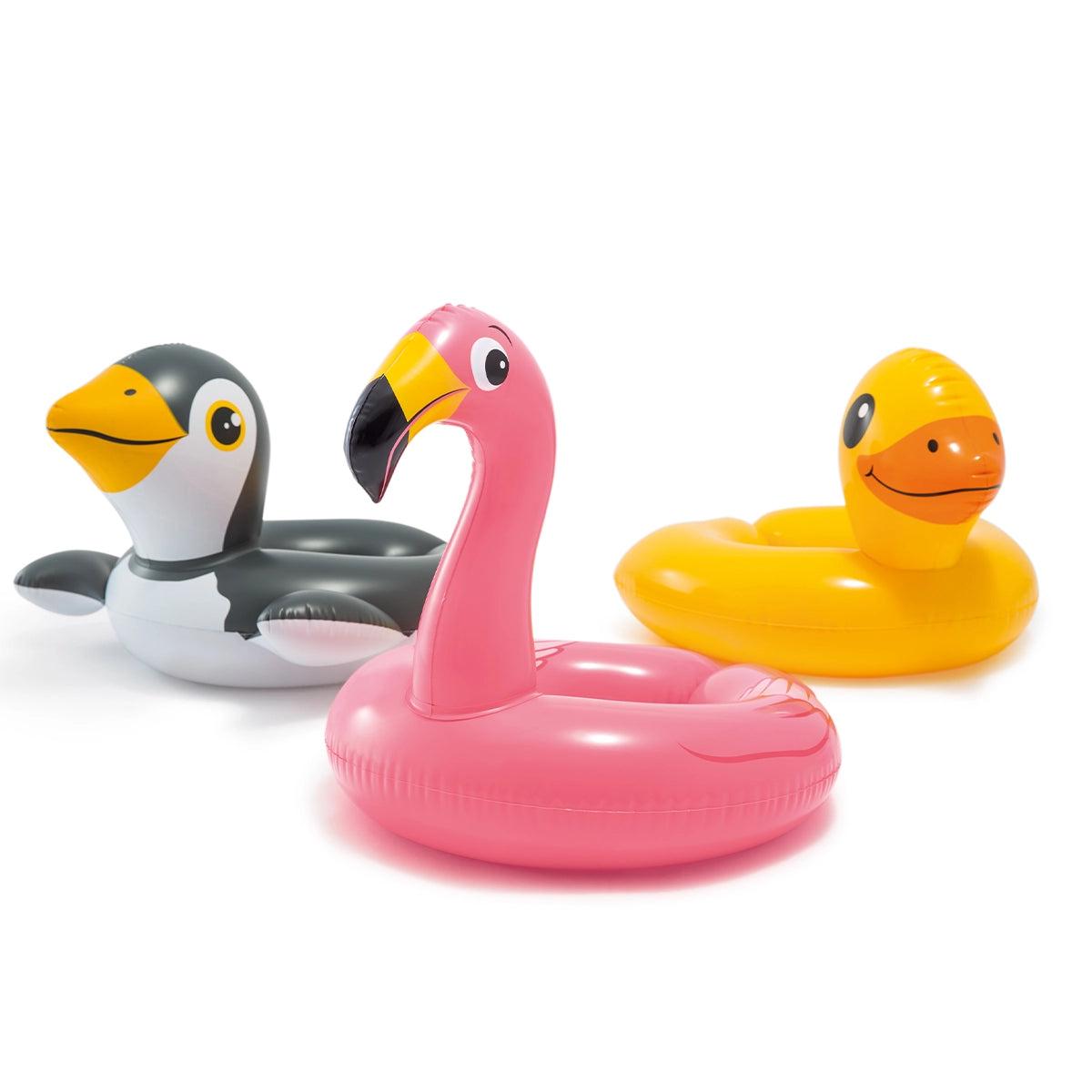 عوامة سباحة قابلة للنفخ على شكل حيوان، مجموعة متنوعة من حلقات السباحة الممتعة للأطفال من سن 3 إلى 6 سنوات