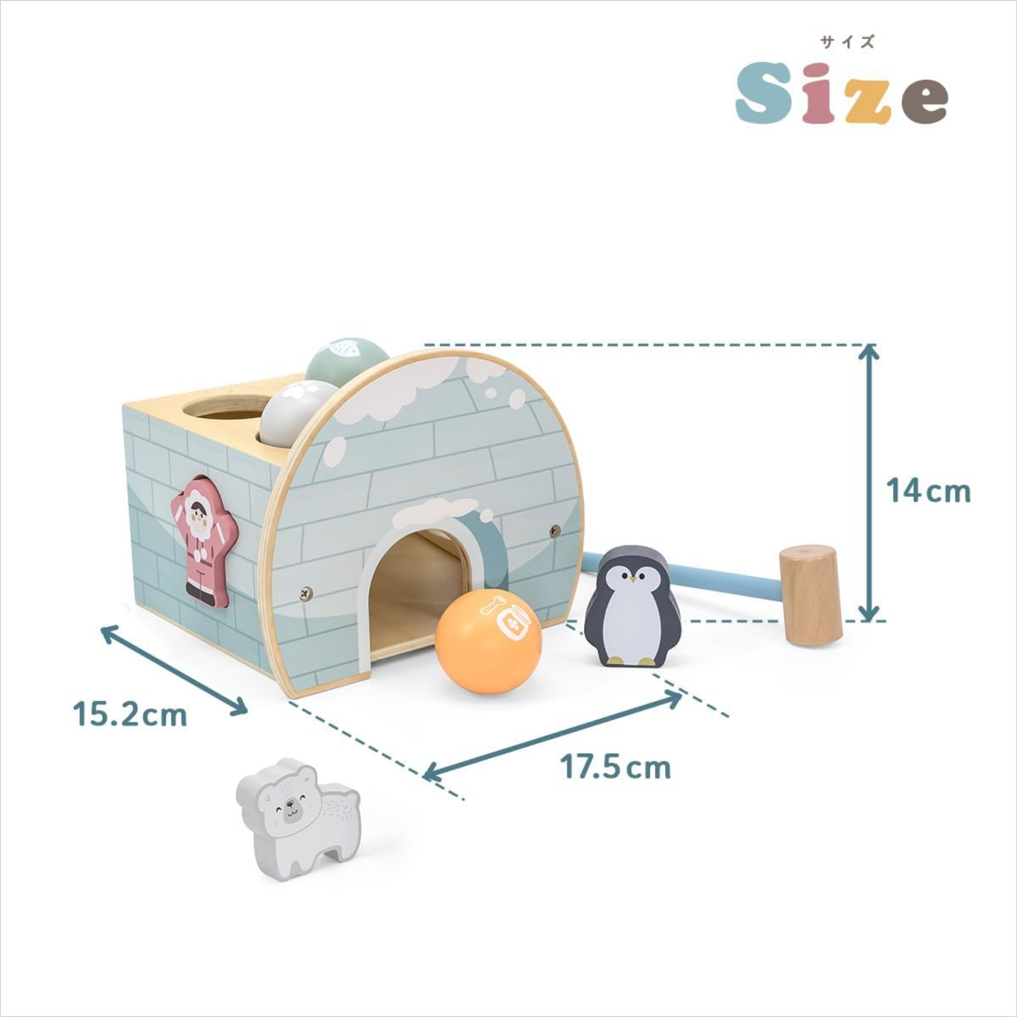 لعبة مطرقة بولار بي إيجلو وفرز الأشكال للأطفال الصغار، لعبة نشاط خشبية مع مطرقة وكرات وشخصيات، تشجع المهارات الحركية الدقيقة، مناسبة للأعمار من 18 شهرًا فما فوق