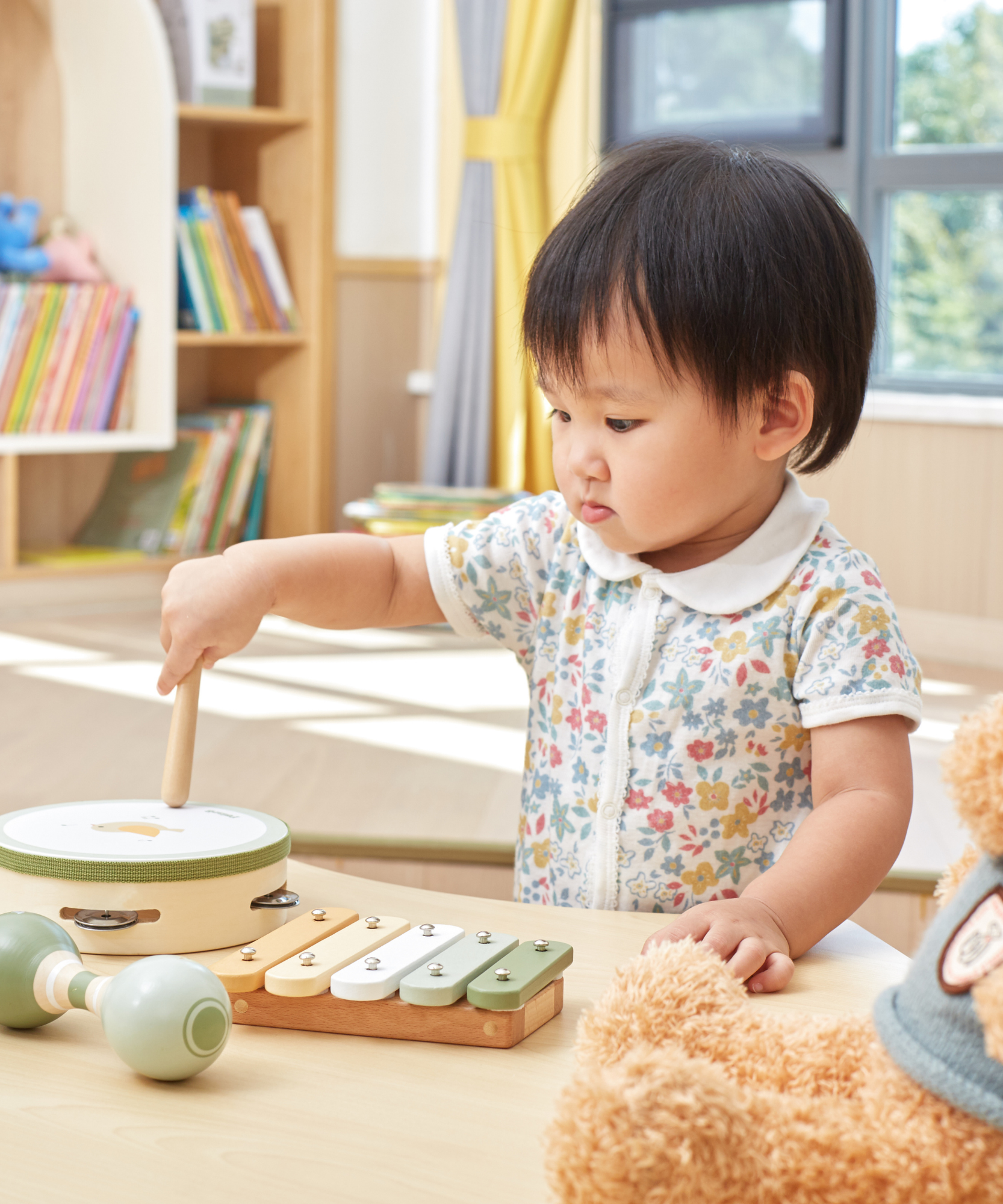 مجموعة موسيقى الطيور الخشبية من PolarB للأطفال الصغار، تتضمن الدف والماراكاس والإكسيليفون، مجموعة ألعاب الآلات الموسيقية للتعلم المبكر واللعب الإبداعي، من عمر 18 شهرًا فما فوق