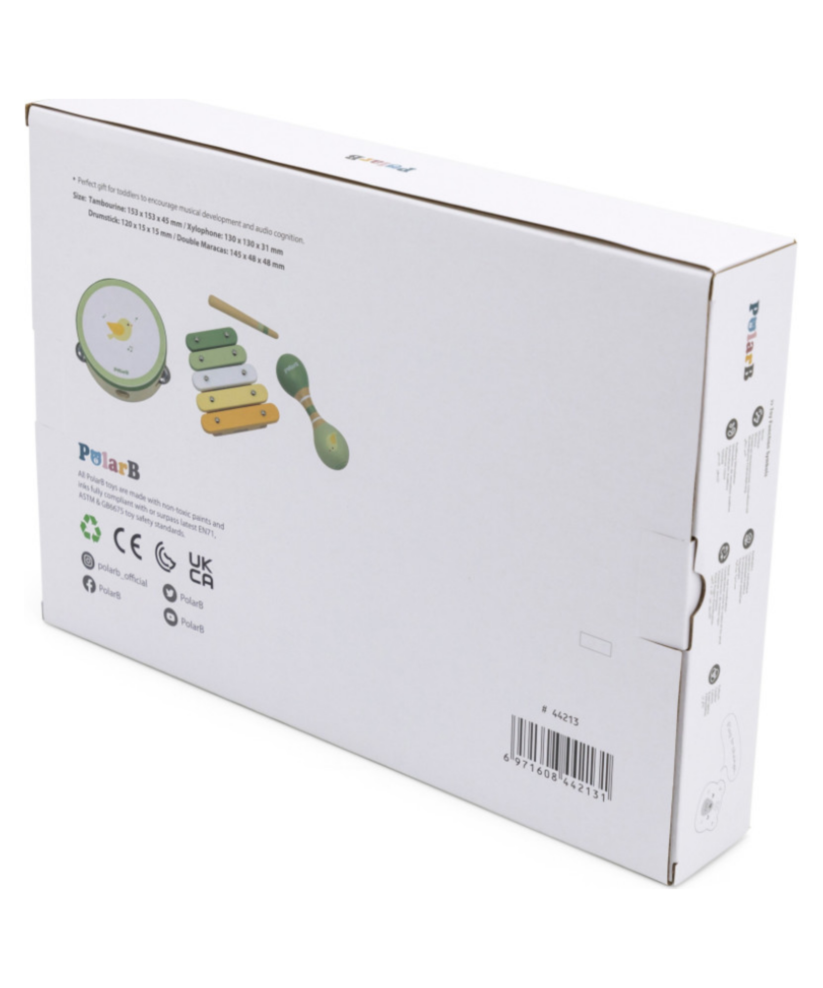 مجموعة موسيقى الطيور الخشبية من PolarB للأطفال الصغار، تتضمن الدف والماراكاس والإكسيليفون، مجموعة ألعاب الآلات الموسيقية للتعلم المبكر واللعب الإبداعي، من عمر 18 شهرًا فما فوق