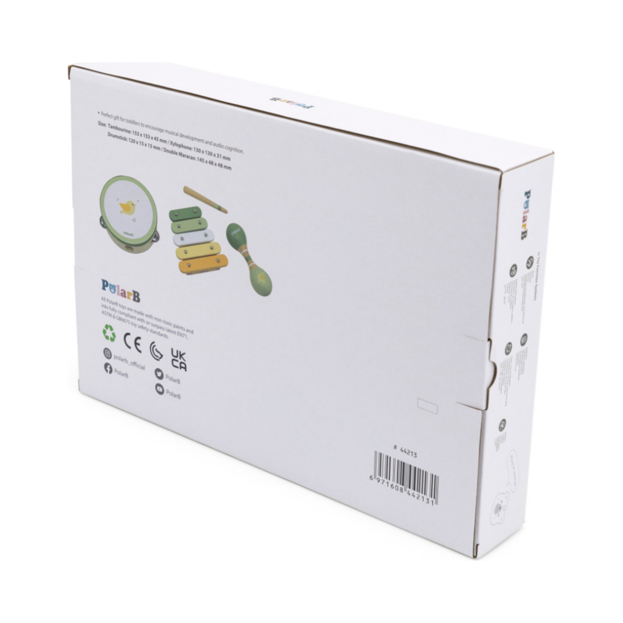 مجموعة موسيقى الطيور الخشبية من PolarB للأطفال الصغار، تتضمن الدف والماراكاس والإكسيليفون، مجموعة ألعاب الآلات الموسيقية للتعلم المبكر واللعب الإبداعي، من عمر 18 شهرًا فما فوق
